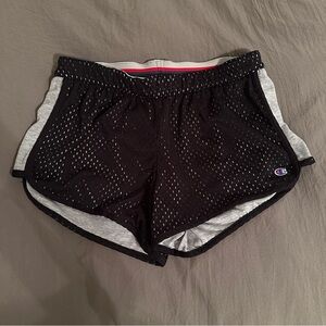 Champion black mesh reversible athletic shorts